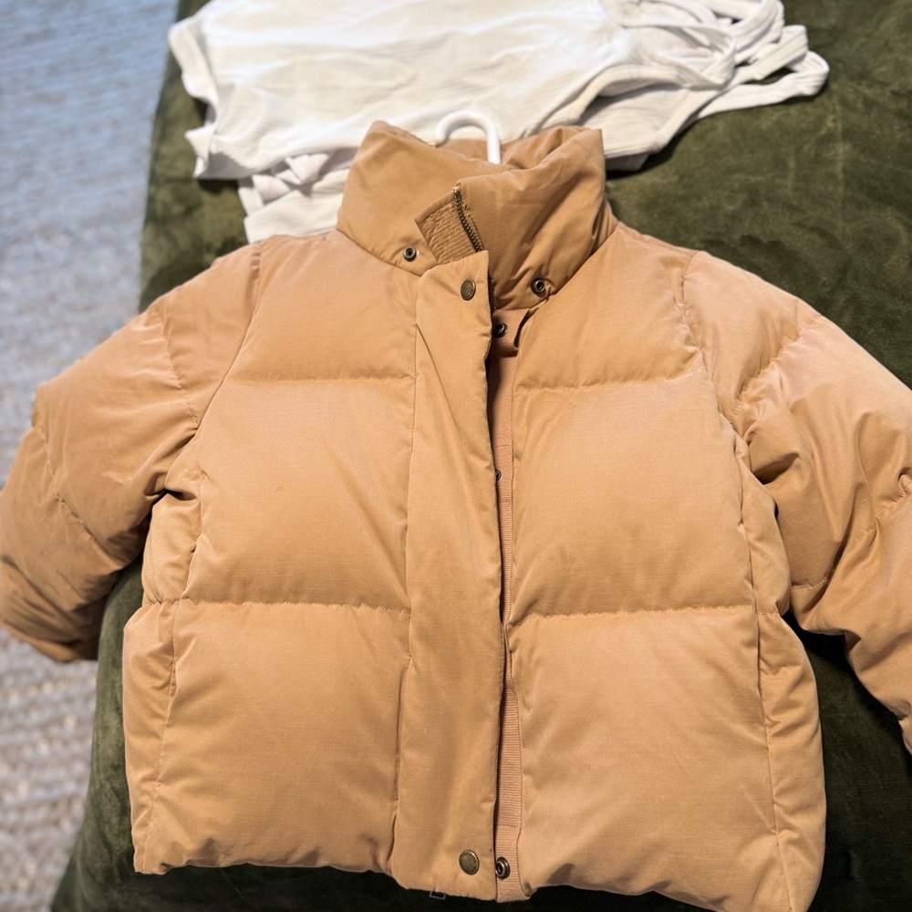 Tan Down Puffer Jacket - image 2